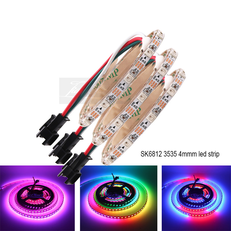 SK6812 3535 5050 SMD RGB Addressable led pixel strip RGBW RGBWW 60LED/m 4mm 5mm gallery