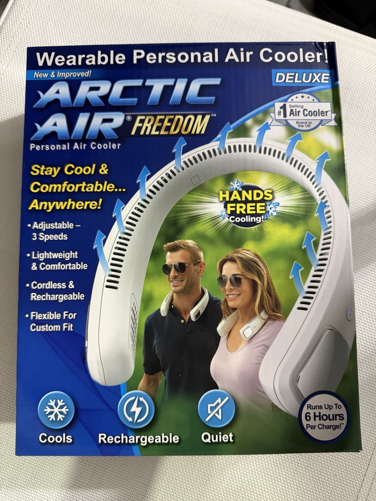 Portable NeckFan Arctic AirFreedom PersonalAirCooler Rechargeable 3Speed Cooling gallery