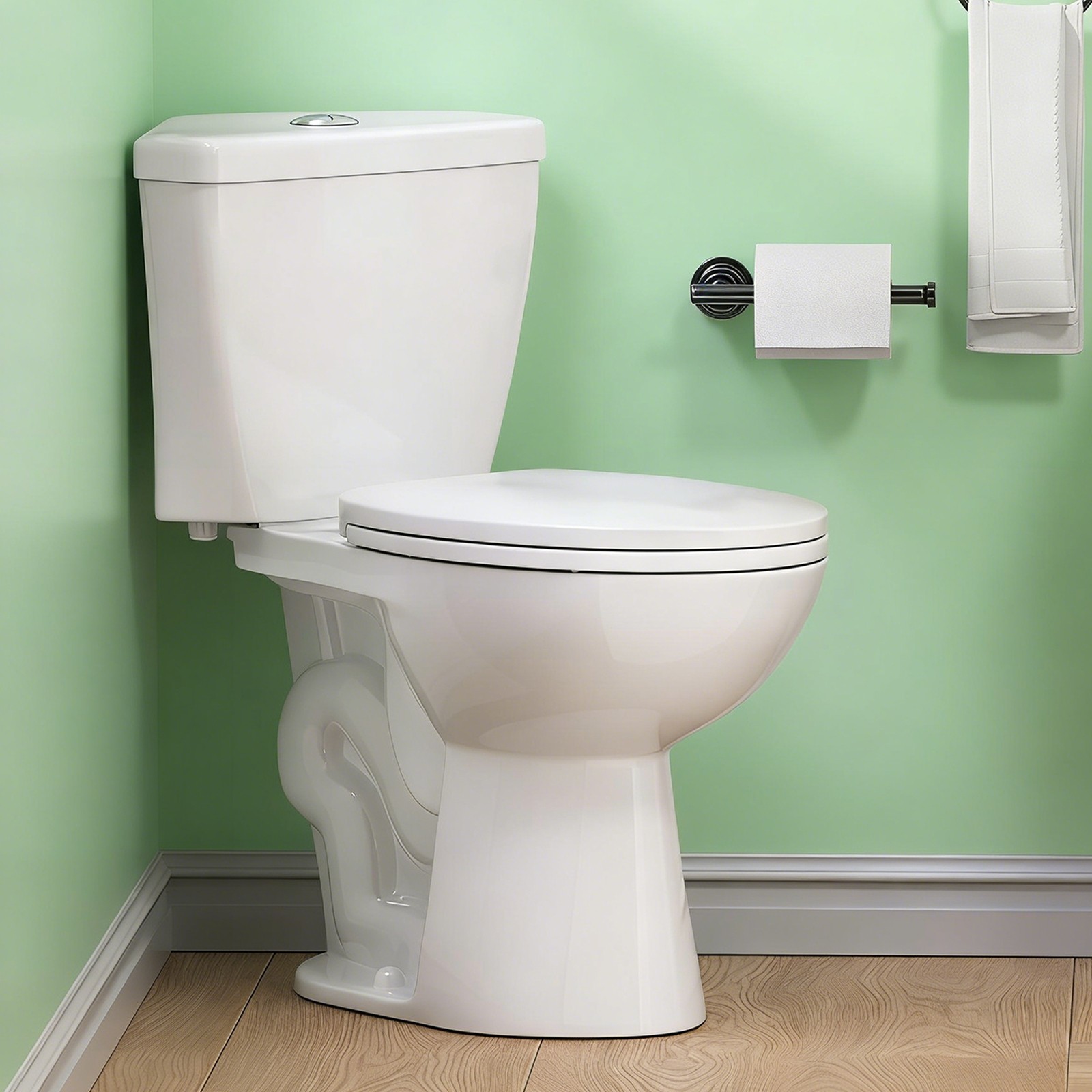 17.2" Corner Elongated Two Piece Dual Flush Bathroom Compact Toilet 1.28 GPF gallery
