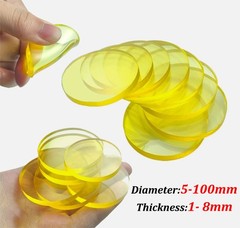 Solid Round Polyurethane Sheet PU Damping Pads Gaskets Dia 10-100mm Thick 1-8mm