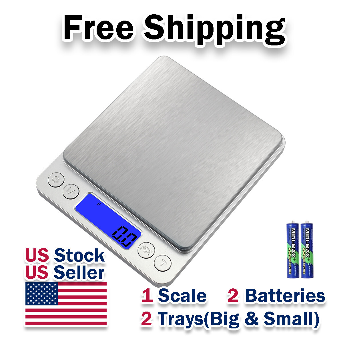 3KG Food Kitchen Scale, Digital Grams & Ounces for Weight Loss, Baking, Cooking gallery