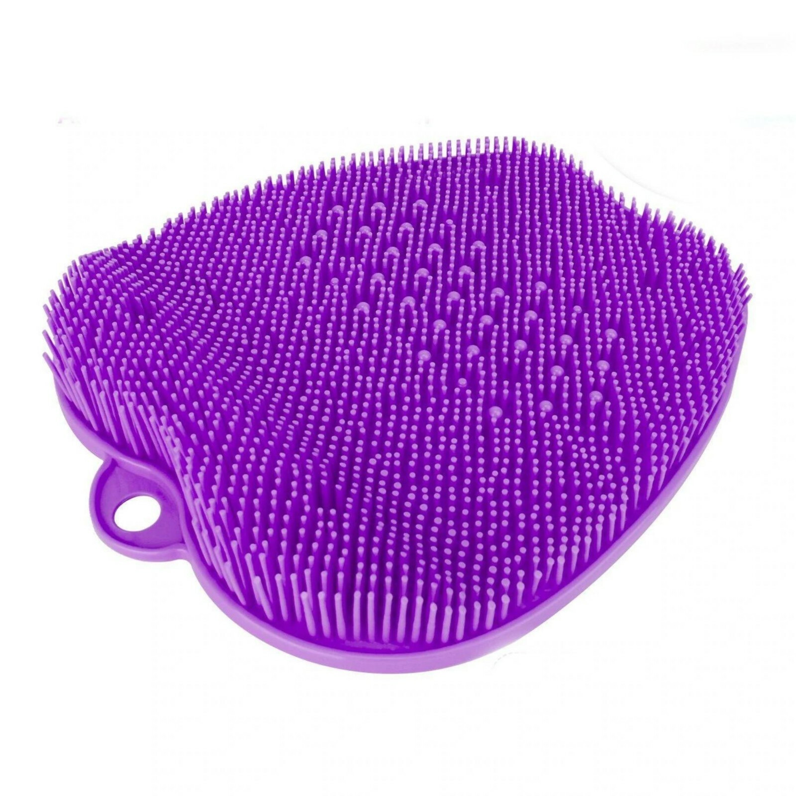 Non-Slip Silicone Foot Scrubber Shower Mat - Purple gallery