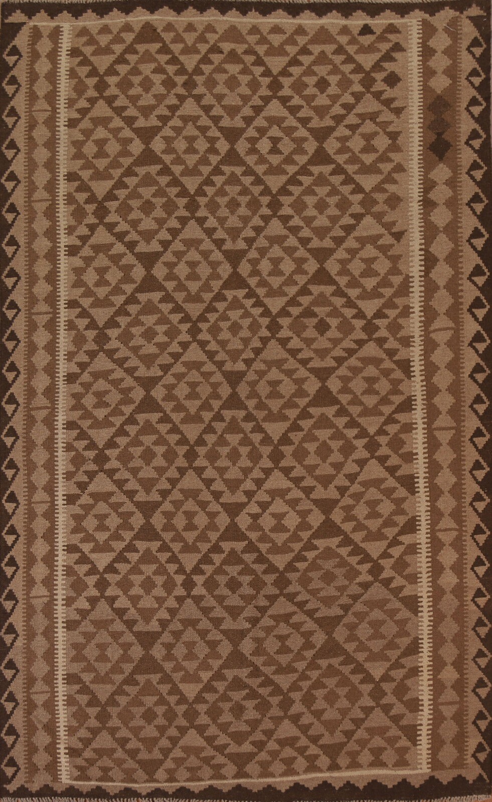 Tribal Traditional Geometric Reversible Kilim Area Rug hand-woven Wool Rug 6x10 gallery