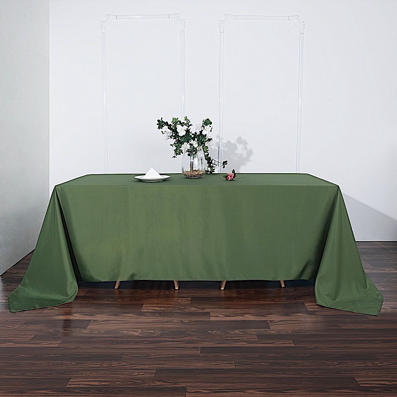 MOSS GREEN Polyester 90x132" Rectangle TABLECLOTHS Wedding Supplies Linens gallery