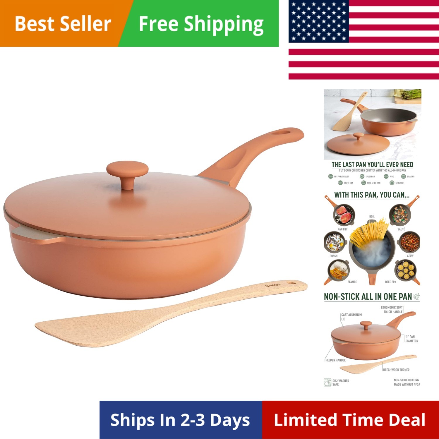 All-in-One Pan, Multilayer Nonstick, High-Performance Cast Construction, Mult... gallery