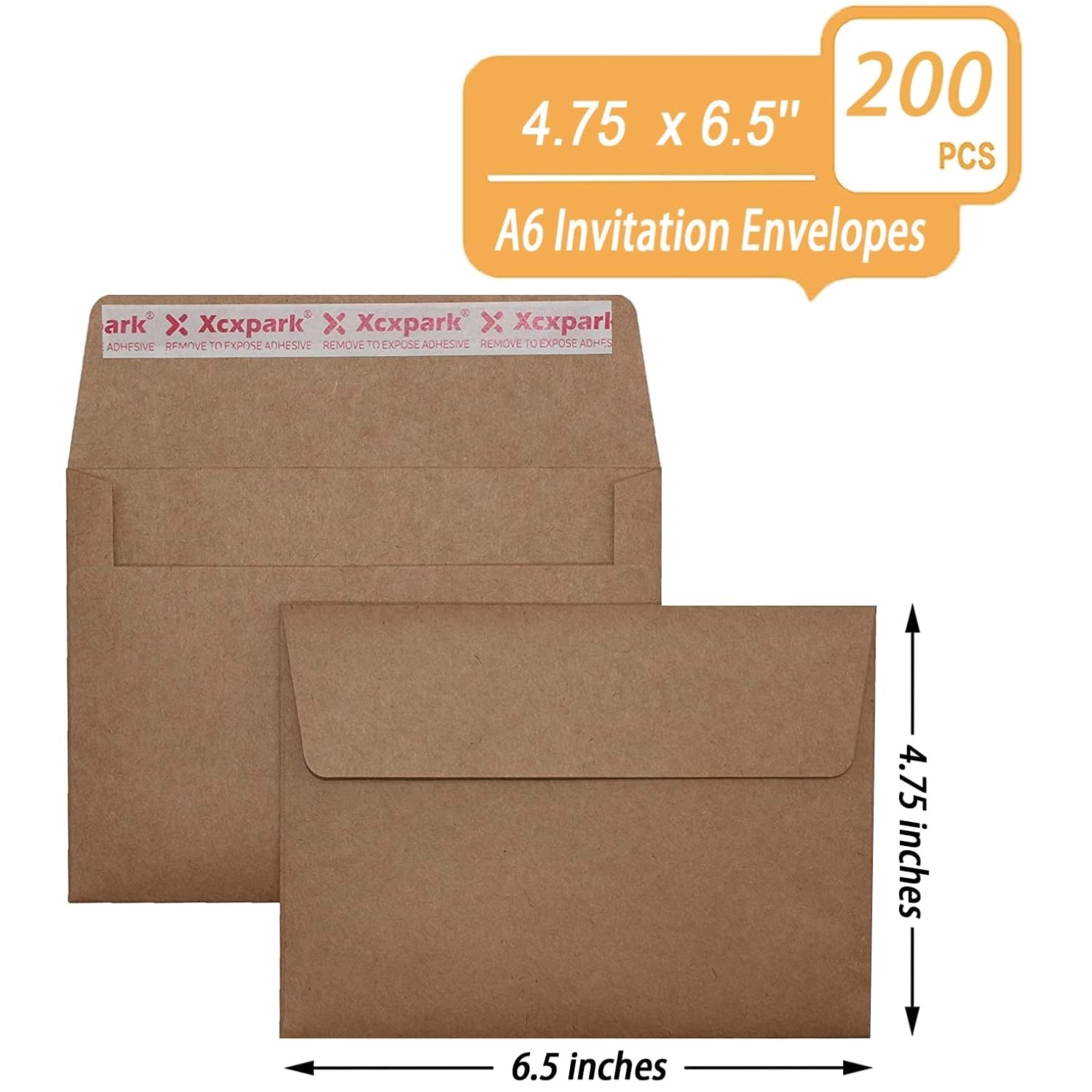 200 Pack A6 Brown Invitation Envelopes - Self Seal gallery