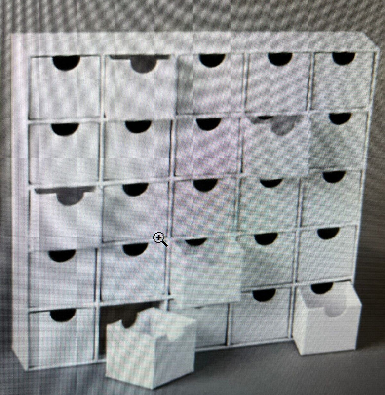 Countdown Calendar 8"x8.5" 25 Box Mini Drawer With Finger Notches gallery