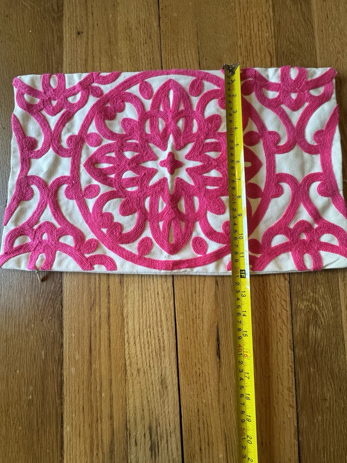 Pink And White Mandala Pattern Pillow Cover gallery