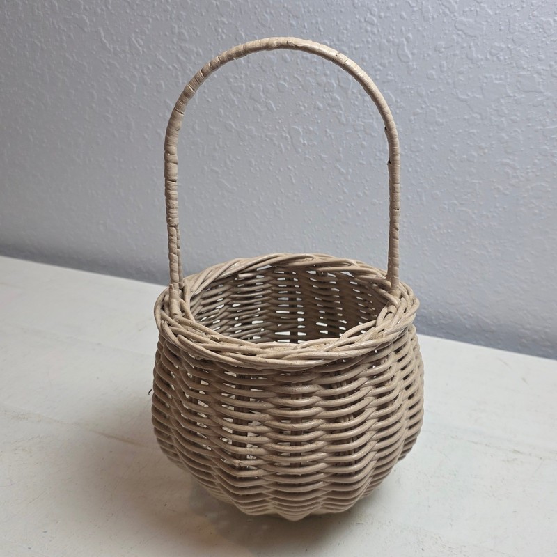 Vintage Wicker & Grapevine Decorative Basket Set Rattan Round Rustic Wood Twig gallery