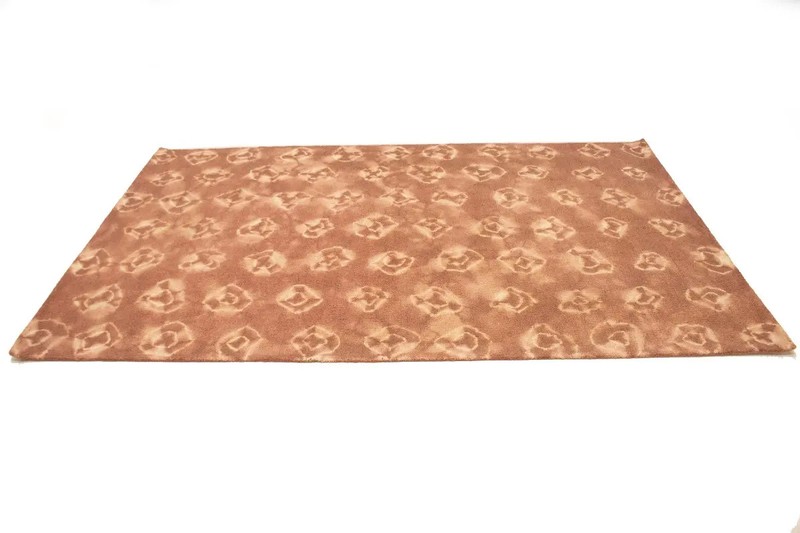 Rusty Brown 5x8 Hand-Tufted Wool Tie-Dye Rug Modern Entryway Decor Carpet gallery