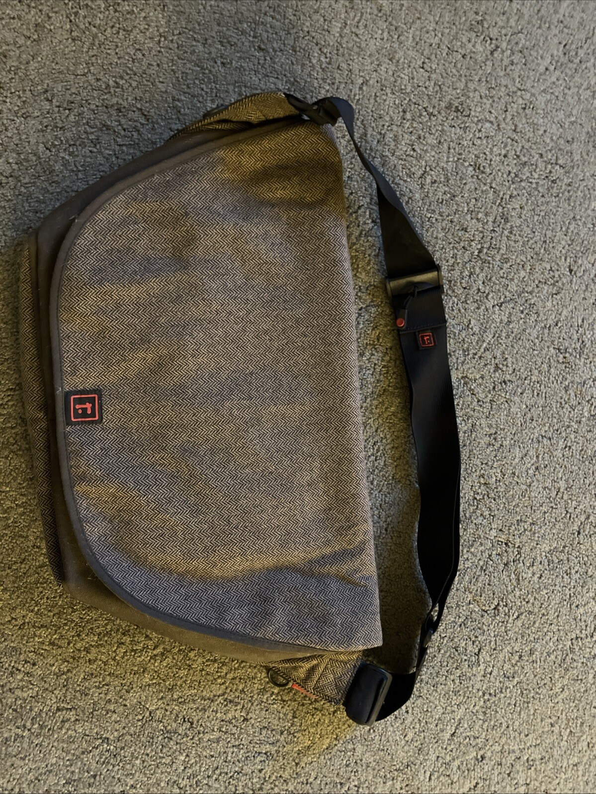 Rickshaw Large Messenger Bag Mash Dogpatch Studio Limited Edition Tweed Brown  2