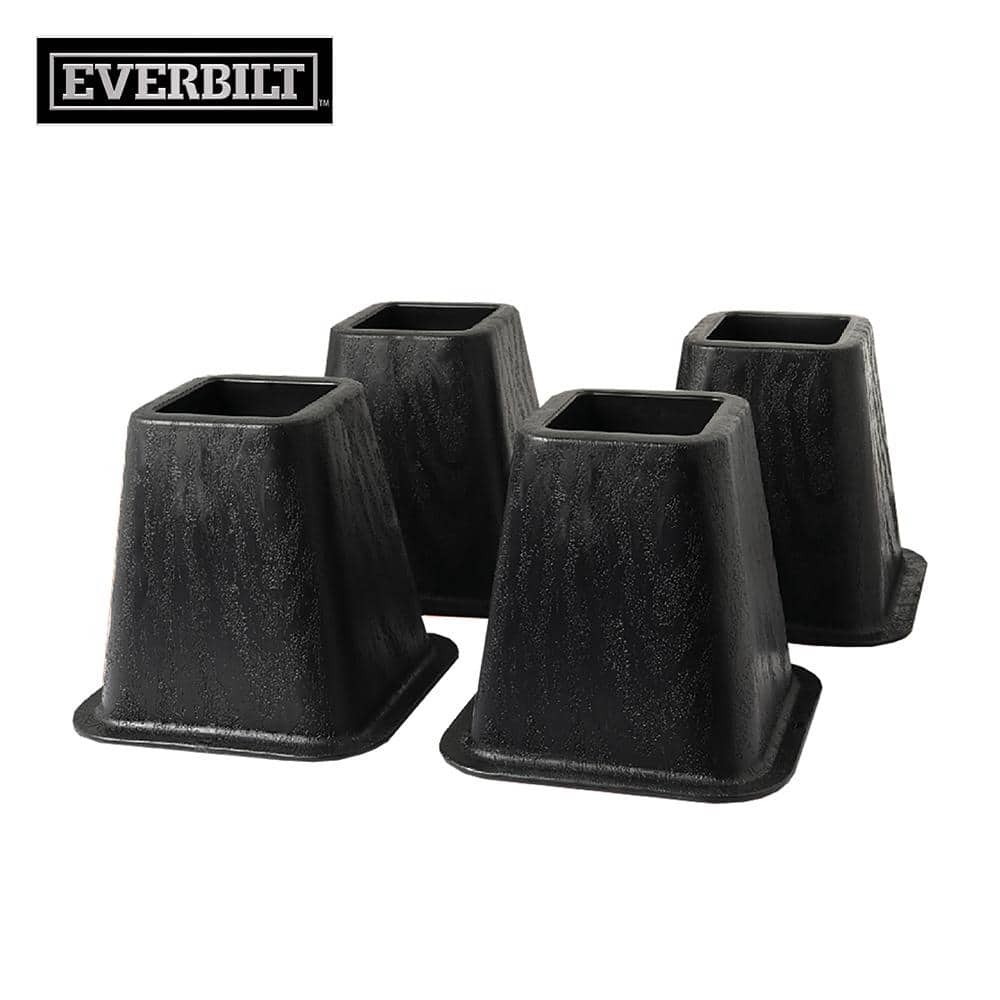 Everbilt 6 in. Black Bed Risers (4-Pack) gallery