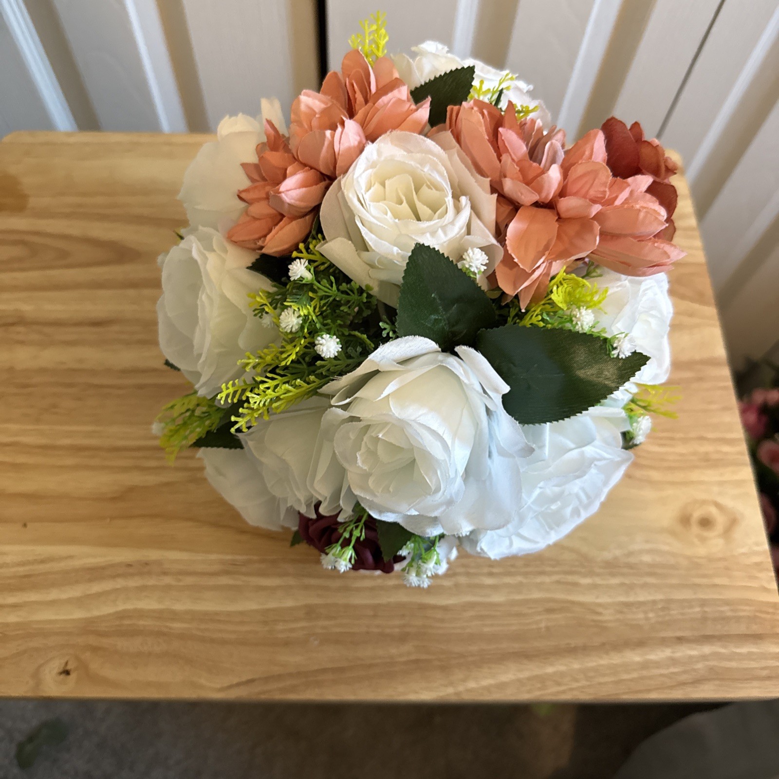 Fall Wedding Terra-Cotta White Roses Bridesmaids Set Of 6 gallery