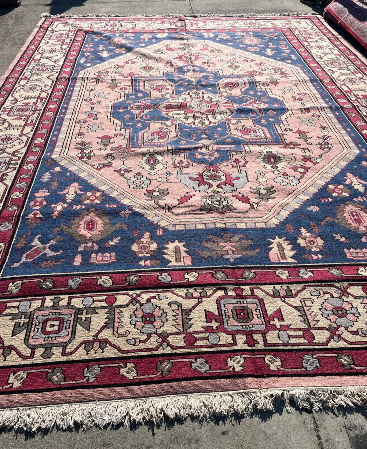 Unique Large Hand-Woven Afghani Wool Area Rug, 10.3' x 13.9 gallery