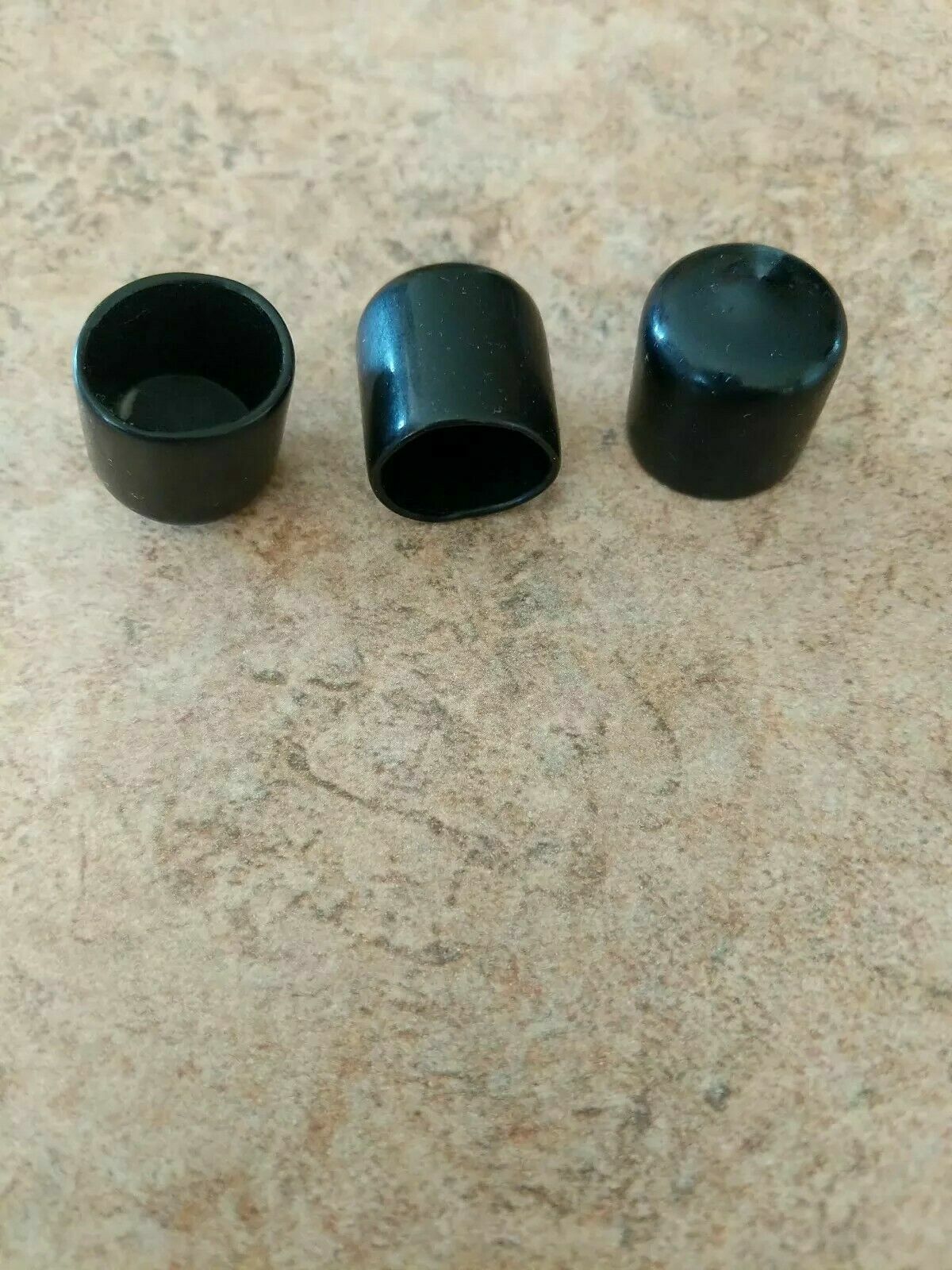 Folding Chair Black Leg Tips 3/4" Inside Diameter Set of 25 Plastic Floor Caps gallery