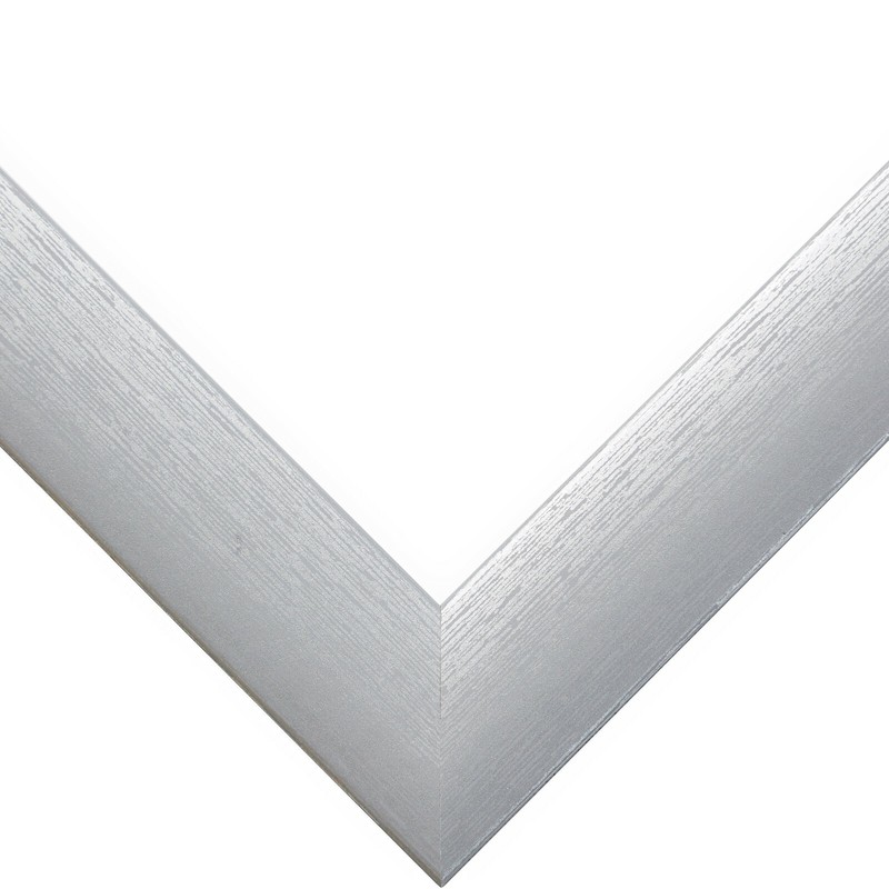 Craig Frames Contemporary 1", Brushed Silver Picture Frame With a Single Mat gallery