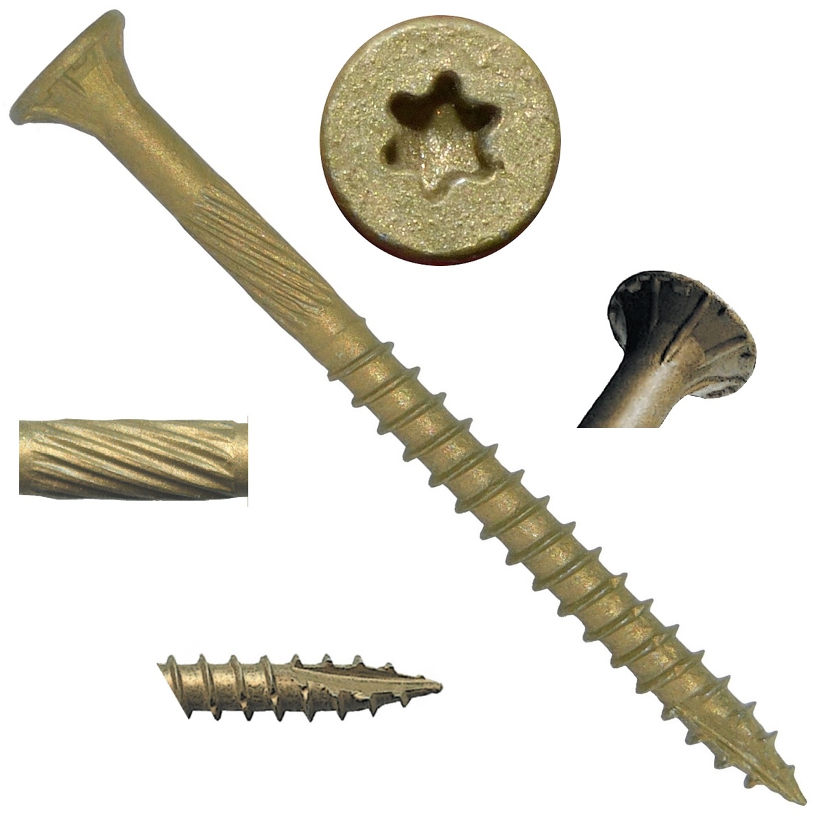 BRONZE STAR SCREWS: Exterior Torx/Star (ACQ) Coated Fence and Deck Wood Screws gallery