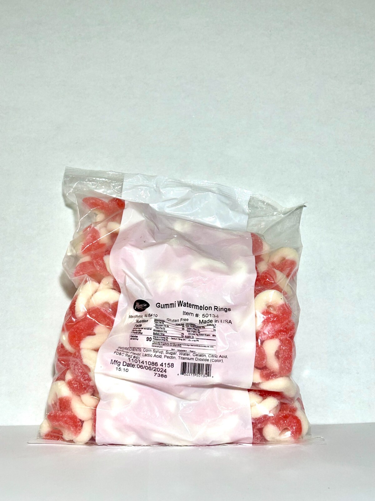Watermelon Gummy Ring Candy 8oz 1LB 2LB 3LB 4LB 4.5LB Bag Fresh Watermelon Candy gallery