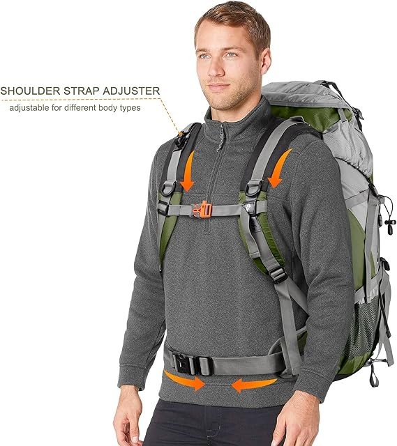Upgraded 50L Outdoor Backpack - Waterproof, Lightweight with Multiple Pockets 3