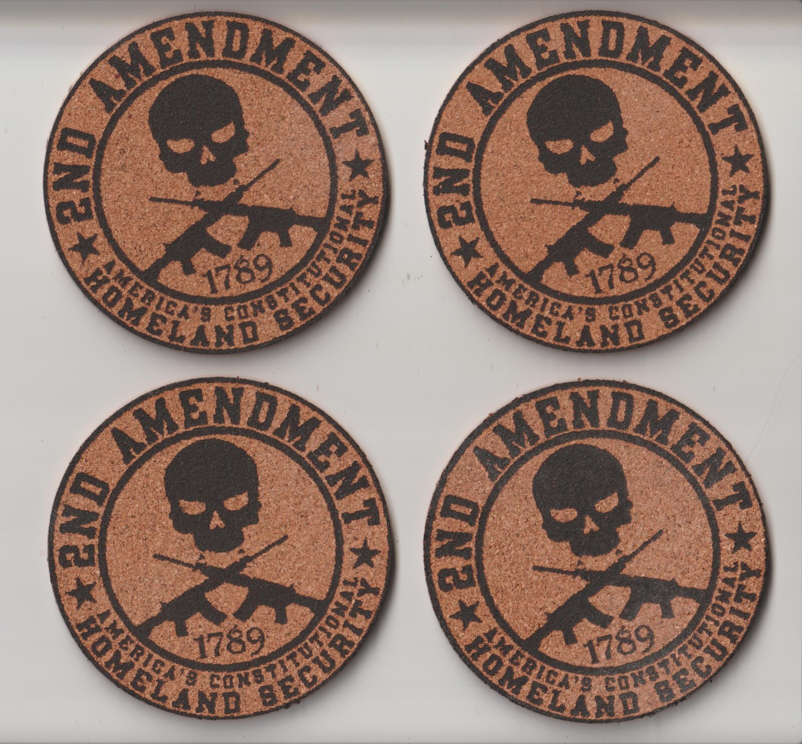 Cork Coasters 2ND Amendment Homeland Security gallery