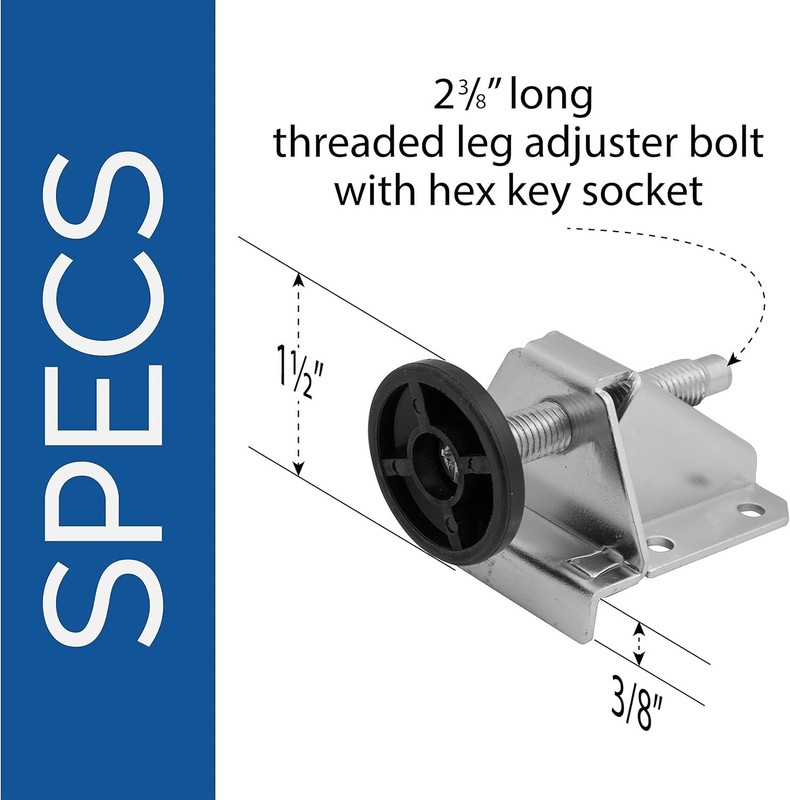 Heavy Duty Adjustable Leveling Feet Ideal for Desks, Tables, Shelving Units gallery