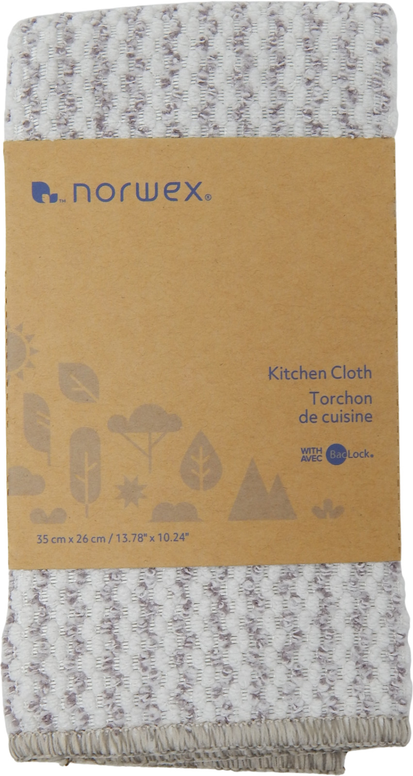 Norwex Diamond Textured Kitchen Cloth - Heathered Oatmeal - ( 13.78″ × 10.24" ) gallery