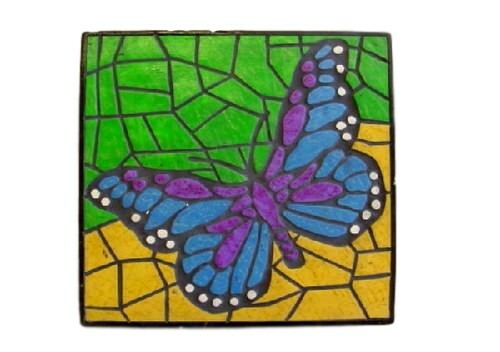 Mosaic Look Butterfly Stepping Stone Plaster or Concrete Mold 1116 Moldcreations gallery
