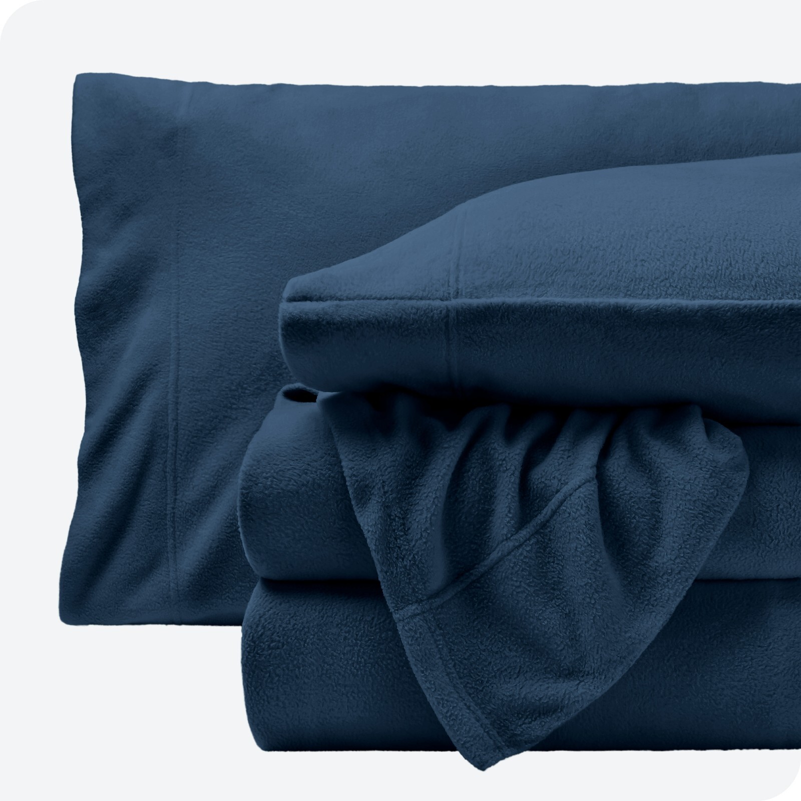 Bare Home Super Soft Fleece Sheet Set - Twin XL, 3 pc, Dark Blue, Cozy gallery