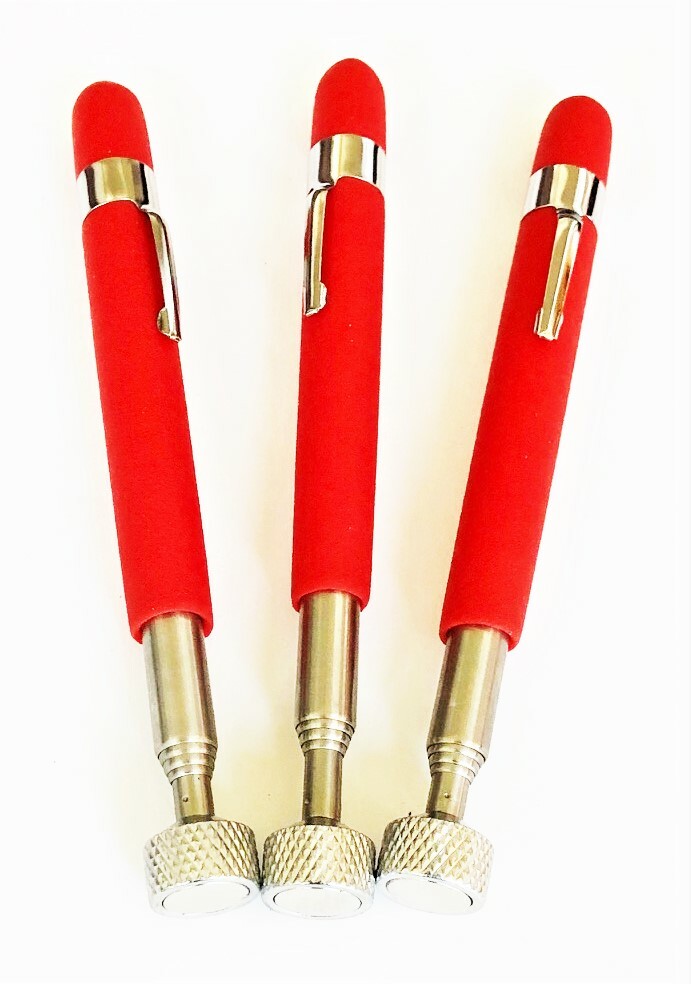 4 SE 9LB TELESCOPING MAGNETIC PICK-UP MAGNETS 25" LONG POCKET CLIP 8034TM-R gallery