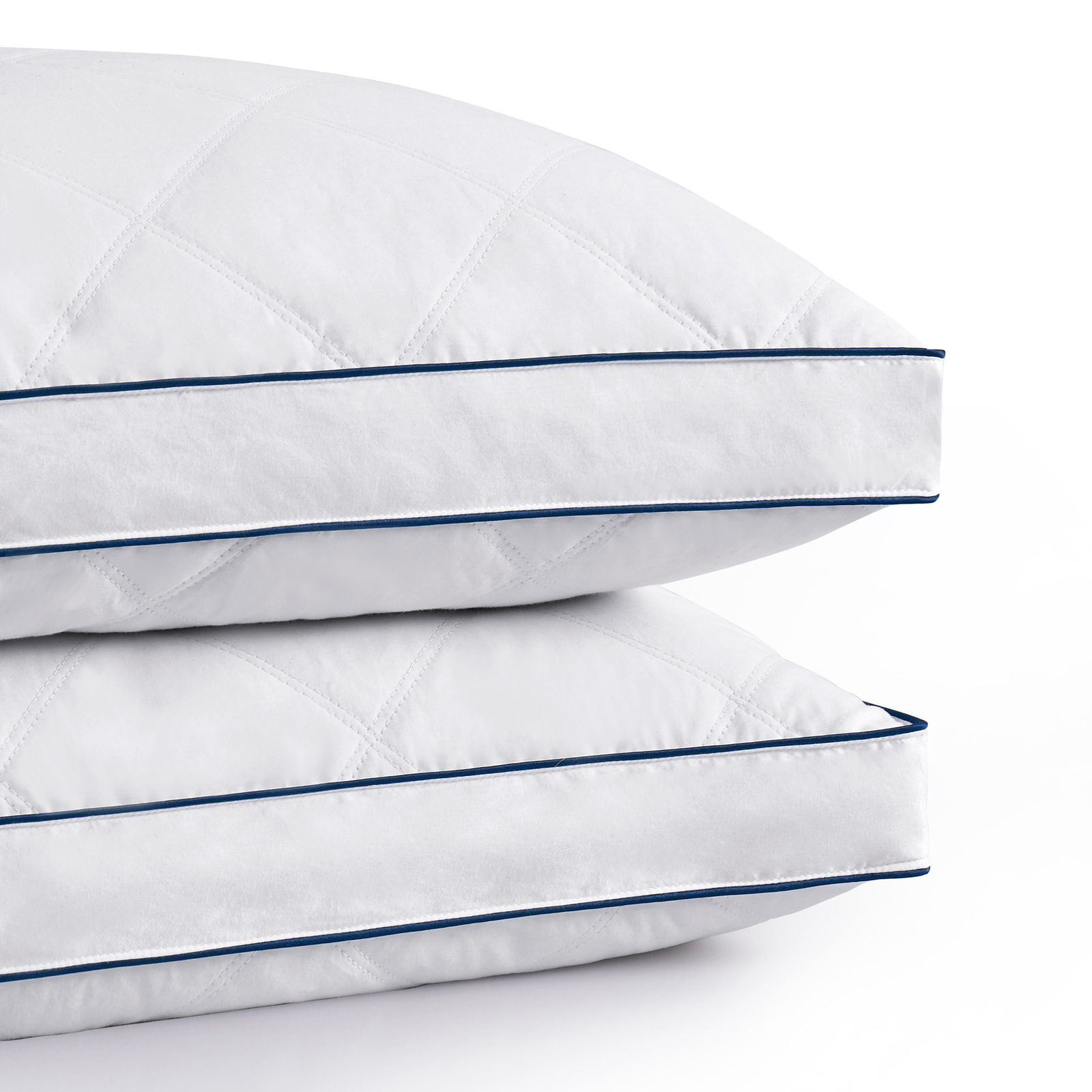 Grey Goose Down Feather Gusseted Pillows Set of 2 Luxury Bed Pillows Queen Size gallery