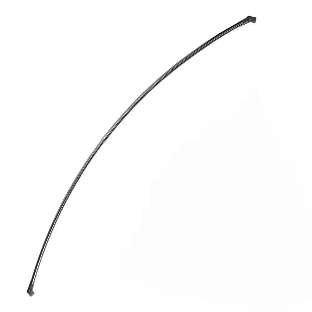 42-72 In. Stainless Steel Rust Proof Adjustable Curved Shower Curtain Rod in Bla gallery