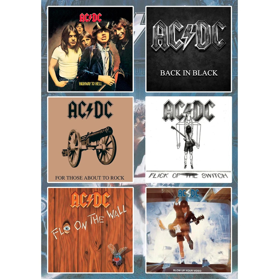 ACDC AC/DC Sticker Pack | Highway To Hell Back In Black High Voltage Power Up gallery