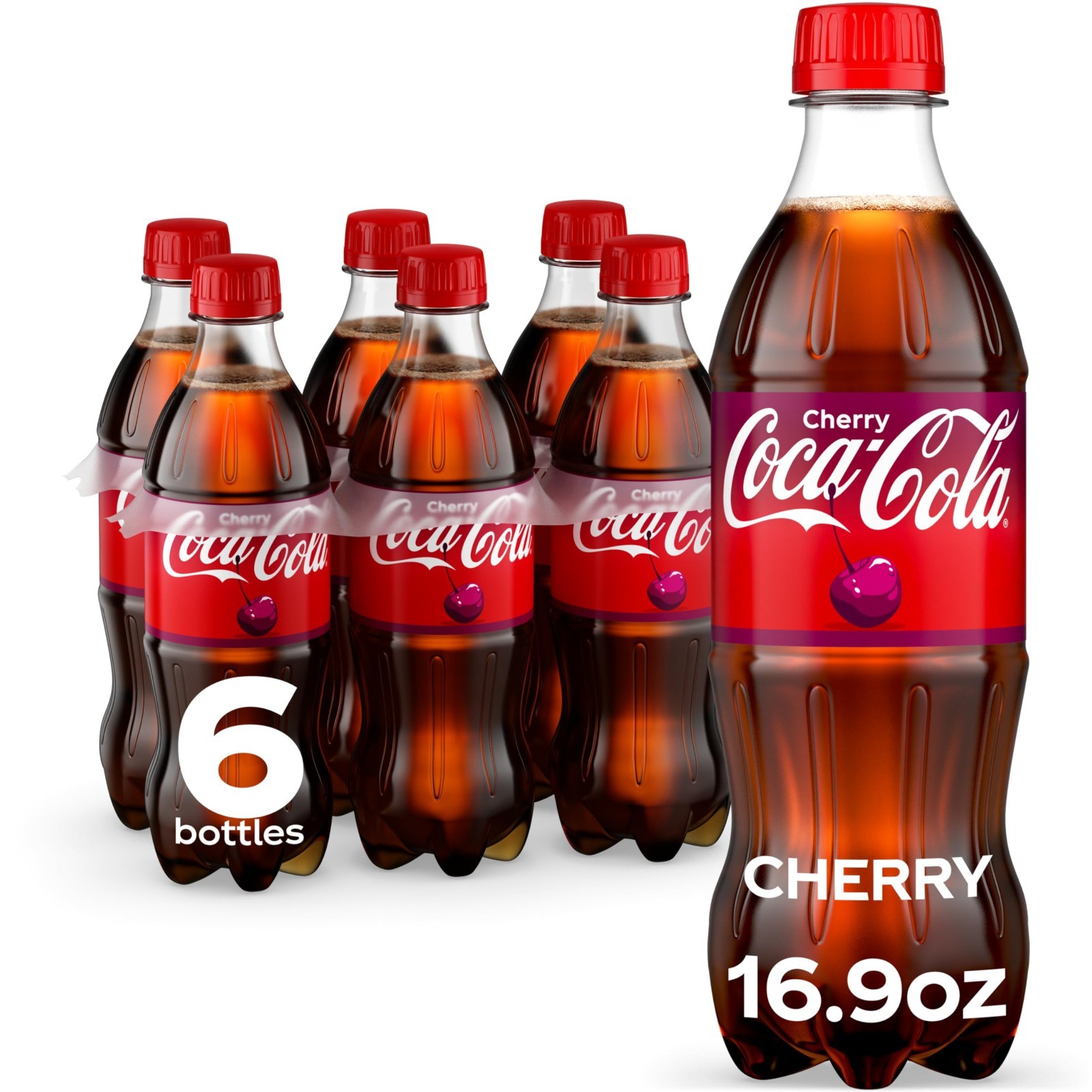 Coca-Cola Coke Cherry Soda, 16.9 fl oz, 6 Pack gallery