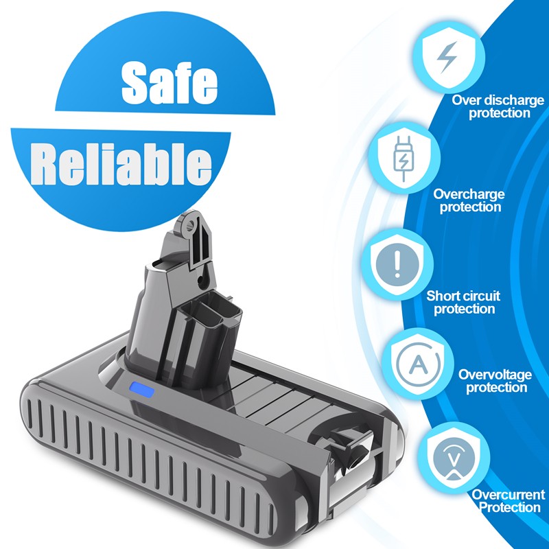For Dyson V6 Animal DC58 DC61 DC62 DC74 Absolute Motohead 9.5AH Battery / Filter gallery