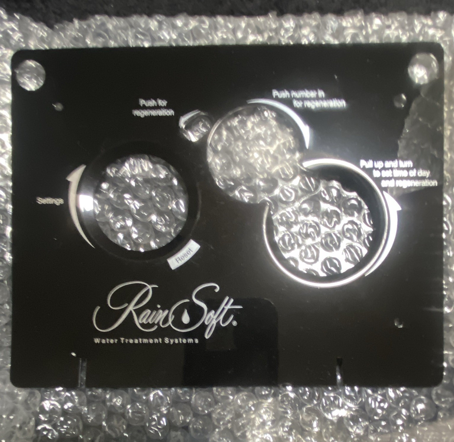 RainSoft Water Treatment System Control Panel Faceplate Black Plastic gallery