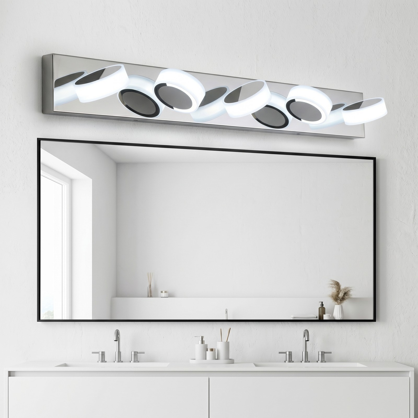 37'' Chrome Vanity Light 5 Lights LED Bathroom Over Mirror Wall Sconce Fixture gallery