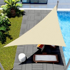 Custom Size Beige Right Triangle Sun Shade Sail Outdoor Canopy Awning Patio Pool