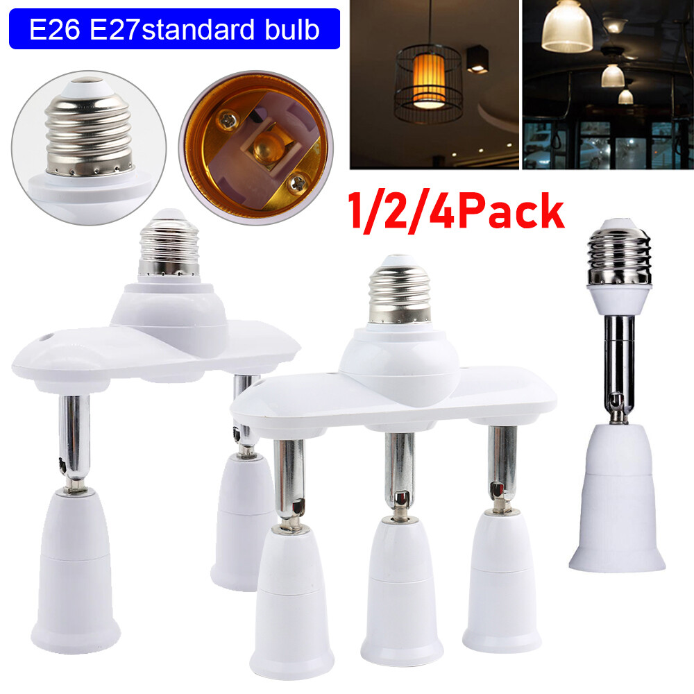 E26/E27 Socket Splitter Adjustable Converters Lamp Base Holder for E27 LED Bulb