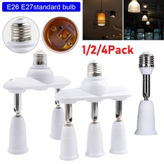 E26/E27 Socket Splitter Adjustable Converters Lamp Base Holder for E27 LED Bulb