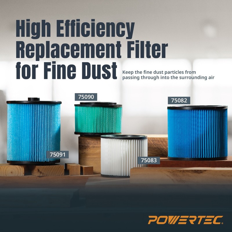 POWERTEC High Efficiency Filter Replacement for 90350/90304/90344 (75082) gallery