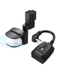 DEWENWILS Wireless Motion Sensor Outlet, No Wiring, Indoor Outdoor, 50FT Range