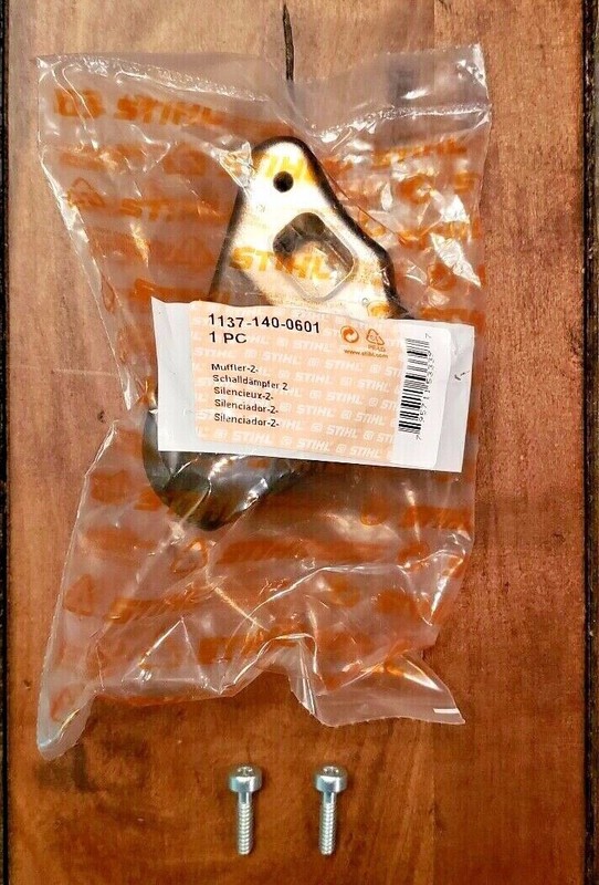 NEW Genuine STIHL Muffler Assembly w/(2) Screws MS192T MS192TC 11371400601 OEM gallery