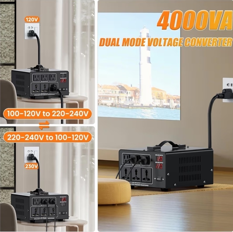 3000W Voltage Converter Transformer Step Up 110V/120V to220V/240V or Step Down gallery