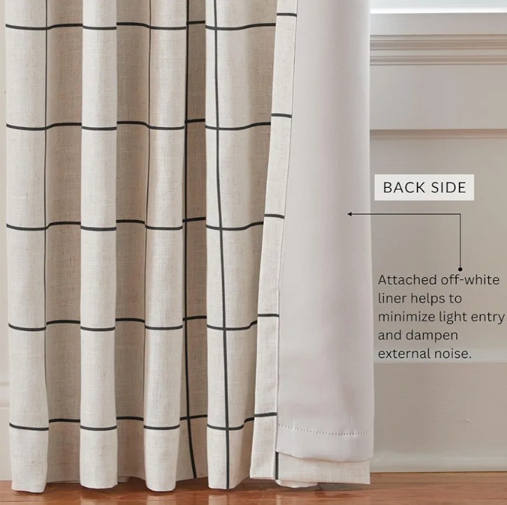 Window Curtains Poly/Linen Ivory 2 Panels BLACKOUT 52" X 95" Window Drapes gallery