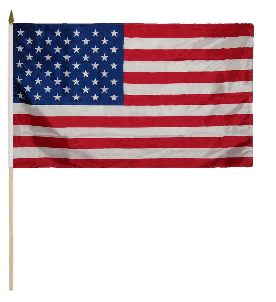 UNITED STATES USA Classroom PARADE STICK Flag - 2ft x 3ft EXTRA LARGE 36INCH gallery