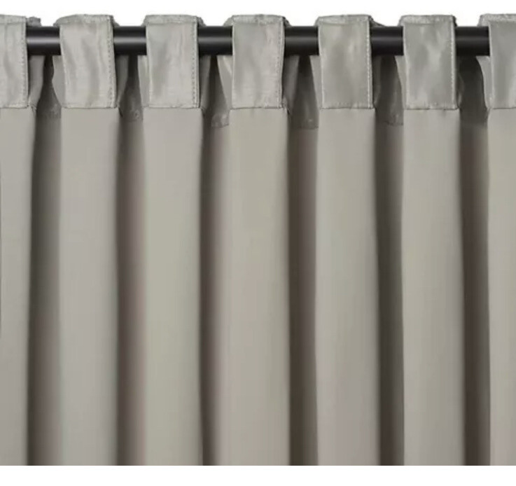Room Darkening 52”x108”~Window Curtain ~1 Single Panel~All Seasons in Silver~New gallery