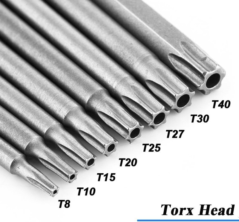Single Magnetic Torx Bit Security Pin 50-200mm Screwdriver 1/4" Hex Star T6-T40 gallery