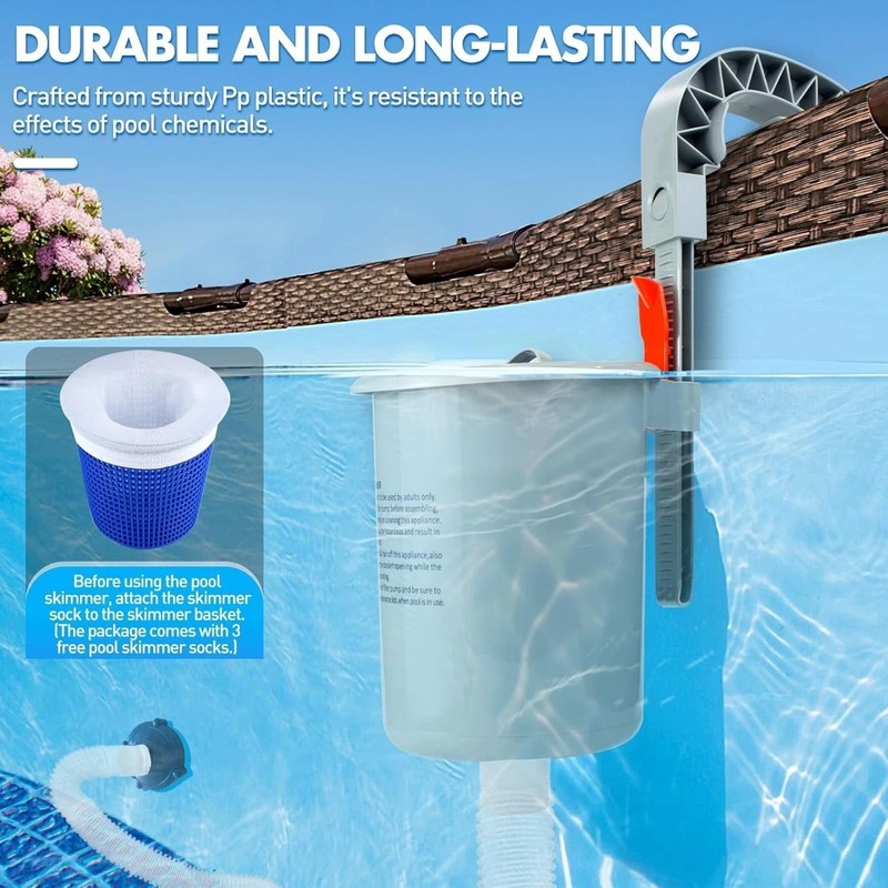 Pool Surface Skimmer Automatic Wall Mount for Above Ground Pools gallery