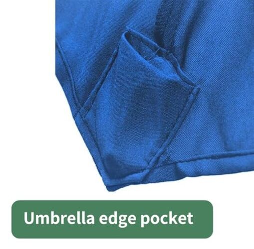 15ft Double Sided Patio Umbrella Replacement Canopy, 12 Ribs Umbrella 13ft Red gallery