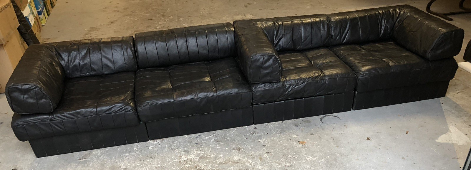 XXL Vintage DE SEDE DS 88 Modular Section Sofa Living Area Lounge Art 80 gallery
